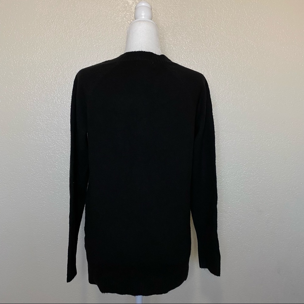 Calvin Klein Button-Detail Crewneck Sweater in Black Size XS NWT - Picture 8 of 12